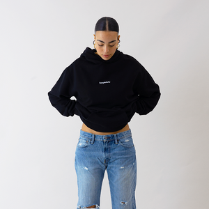 Title Logo Hoodie Women - Black