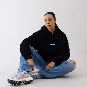 Title Logo Hoodie Women - Black